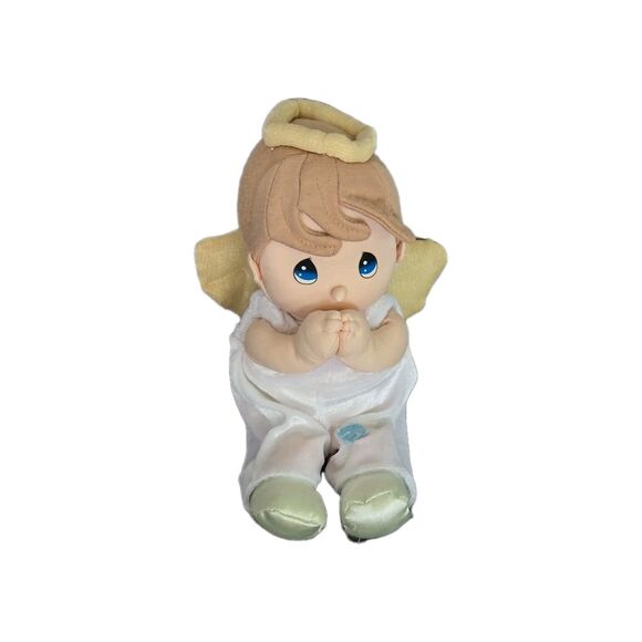 Vintage Precious Moments Praying "Now I lay me down" Angel Wings 9.5" Plush Doll - Picture 1 of 8